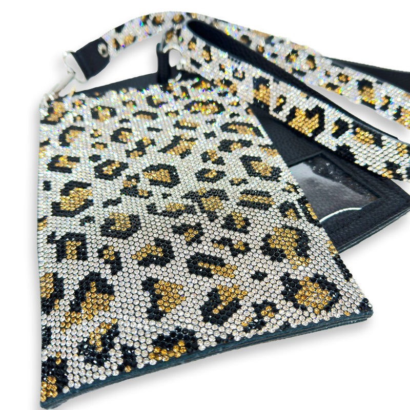 Jacqueline Kent Cellphone Purse Wild Leopard in Silver