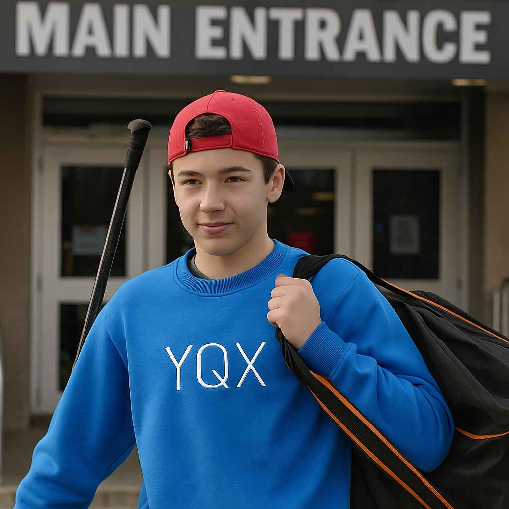 YQX Paradise Blue center logo