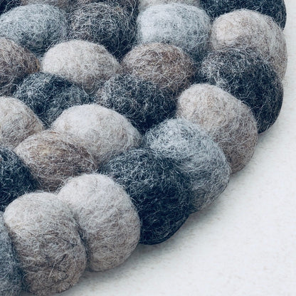 MODWOOL Felt Ball Coaster Set - Multi Natrual