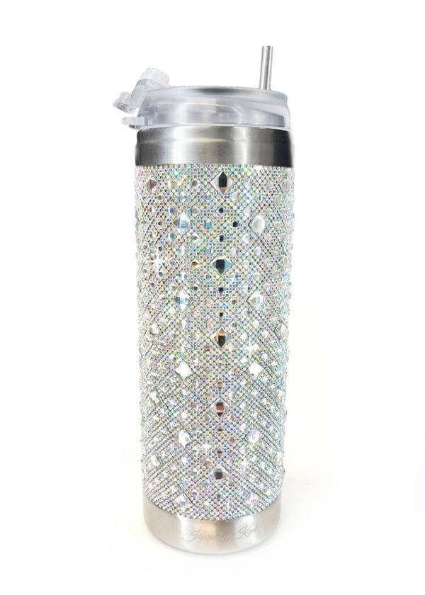 Jacqueline Kent Bubbles & Bling Tumbler in Southern Lights Silver BBT001.AB