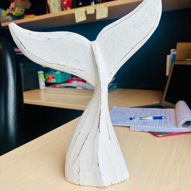 Rustic Driftwood Whale Tail (small)