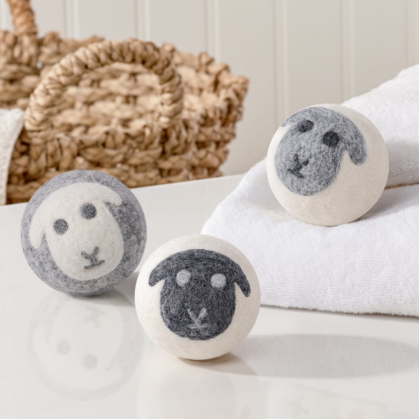 MODWOOL Felt Sheep Design Dryer Balls