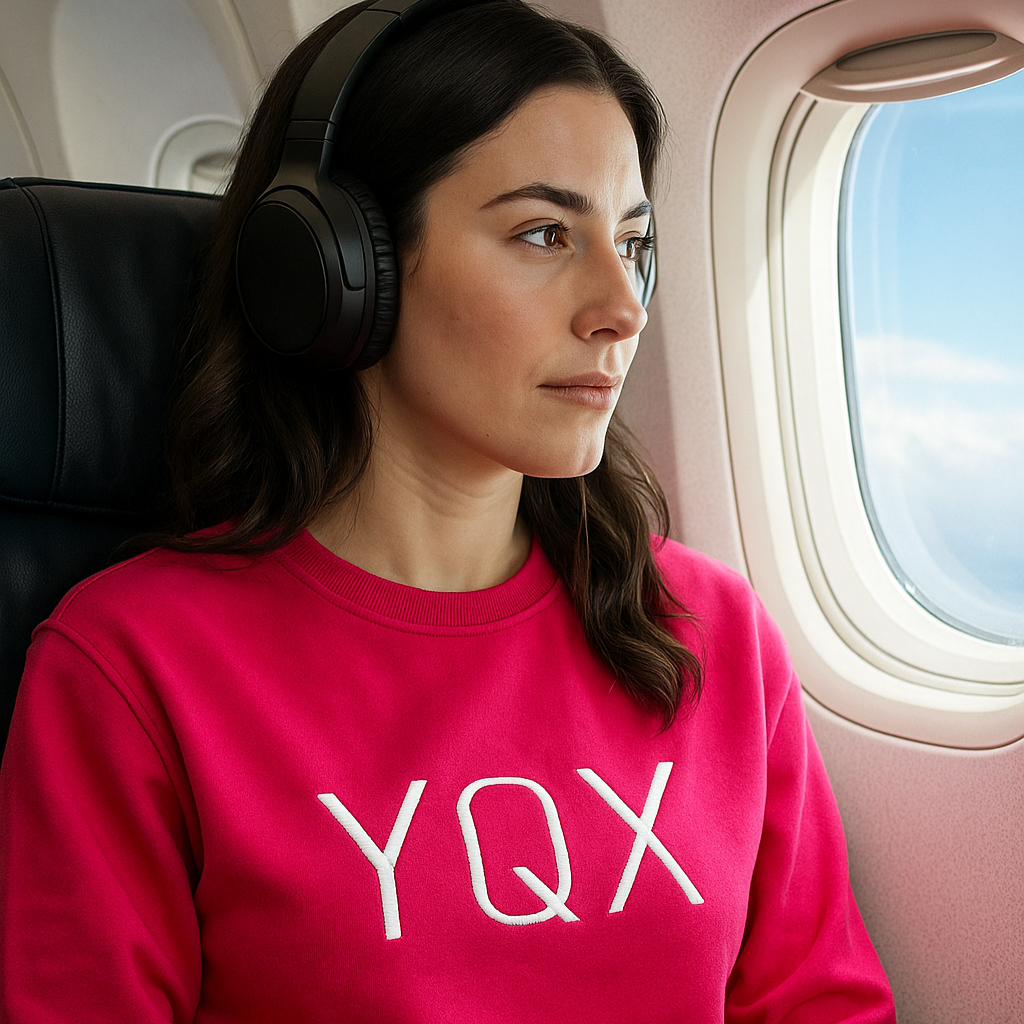 YQX Barbie Pink center logo