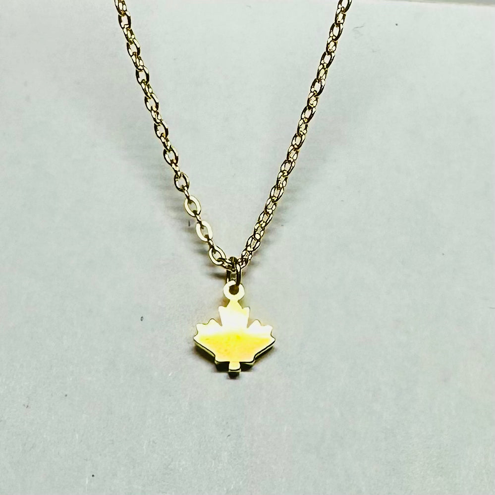 Gold Maple Leaf Necklace