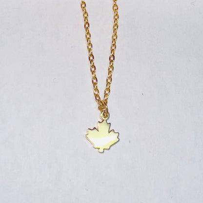 Gold Maple Leaf Necklace