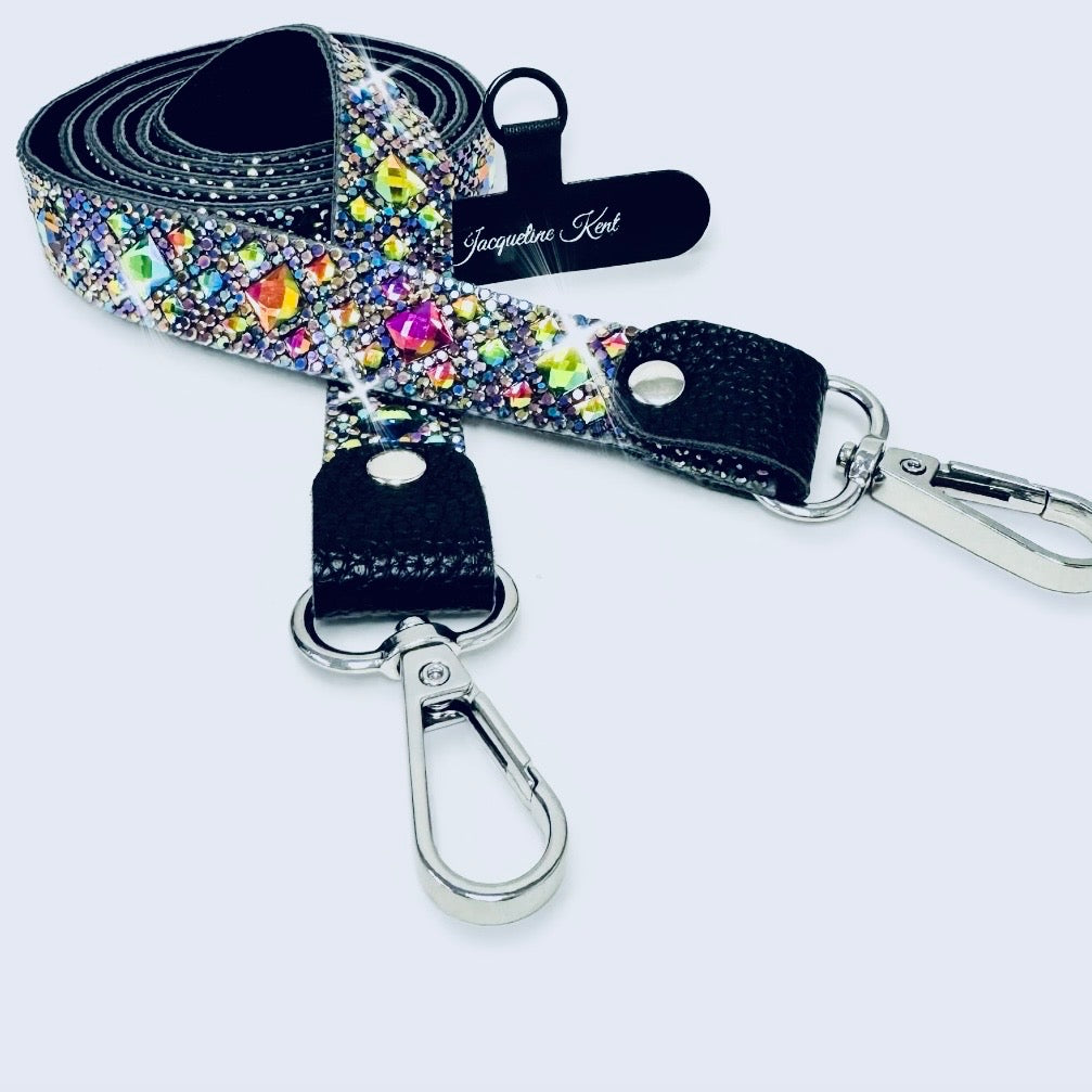 Crossbody Lanyard purple multi AB long JKL124.DKAB