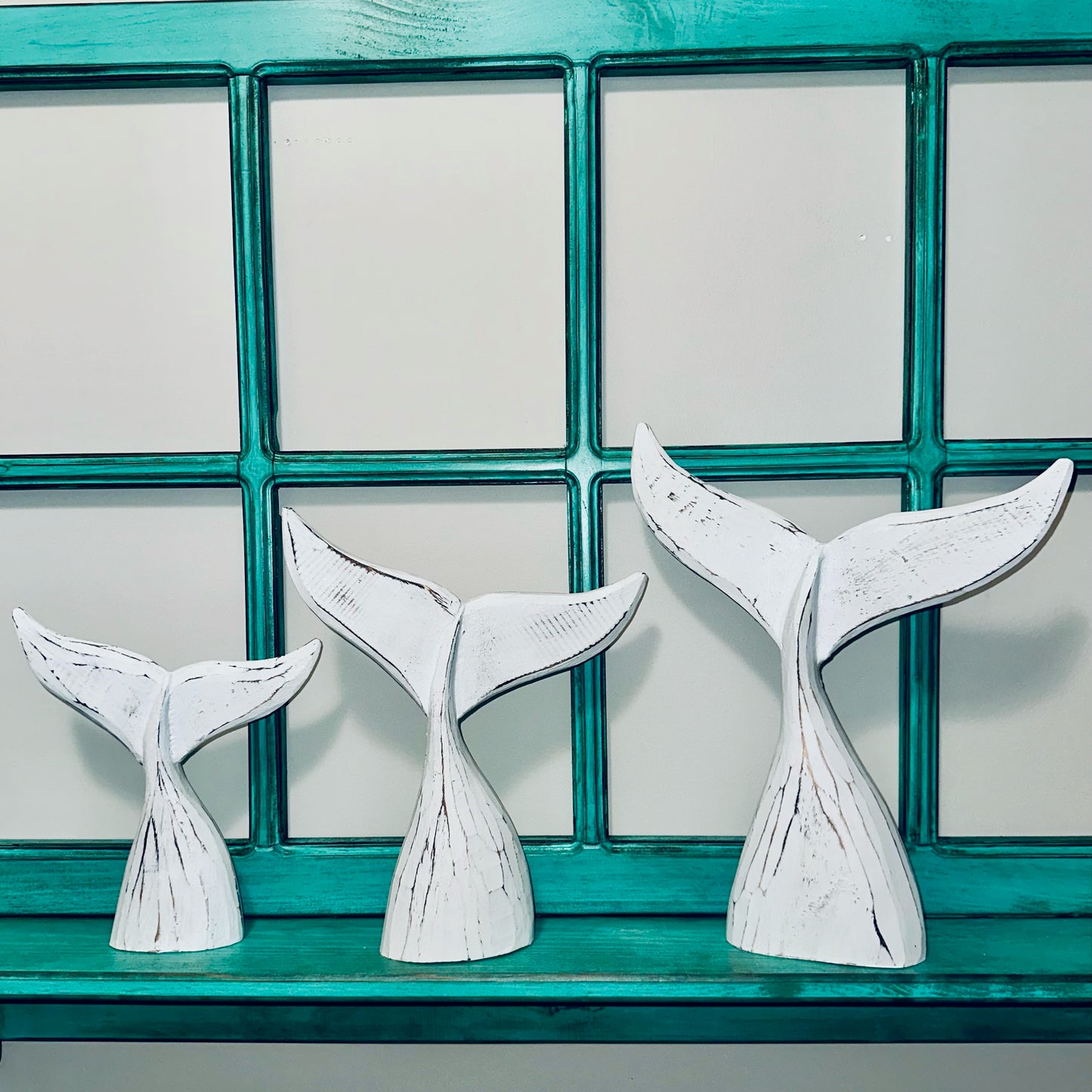 Rustic Driftwood Whale Tail (medium)