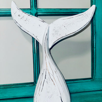 Rustic Driftwood Whale Tail (large)