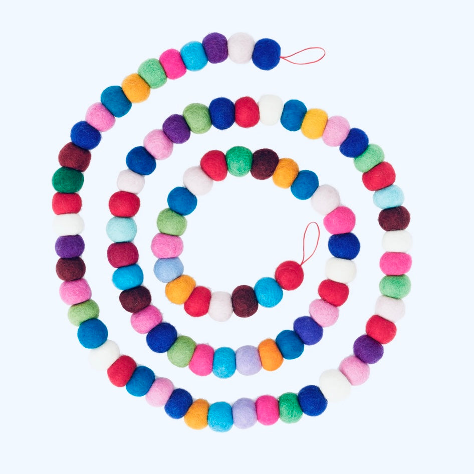 MODWOOL™ Felt Ball 75L" Garland Multicolor