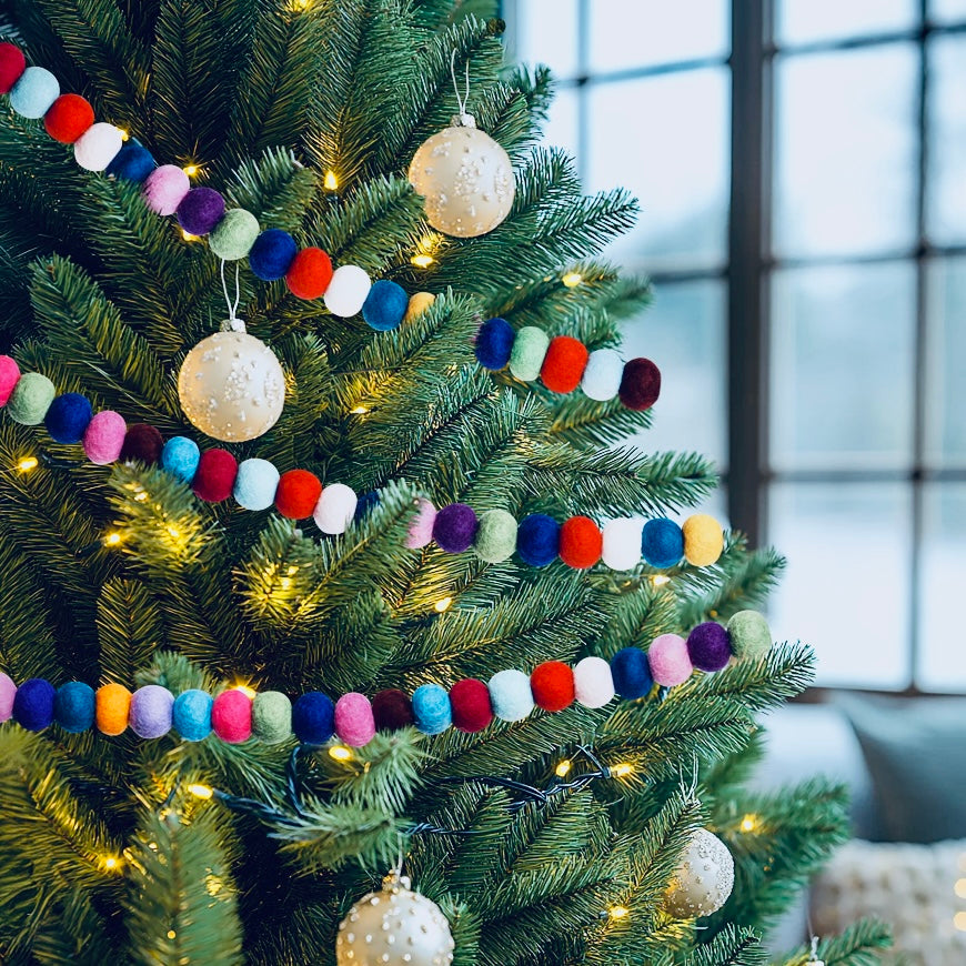 MODWOOL™ Felt Ball 75L" Garland Multicolor