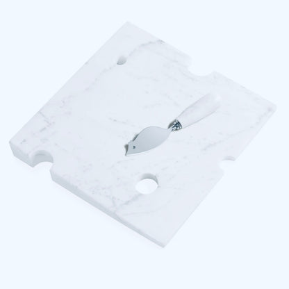 Wedge Marble Cheese Board with Mouse Knife