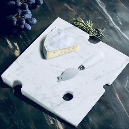 Wedge Marble Cheese Board with Mouse Knife
