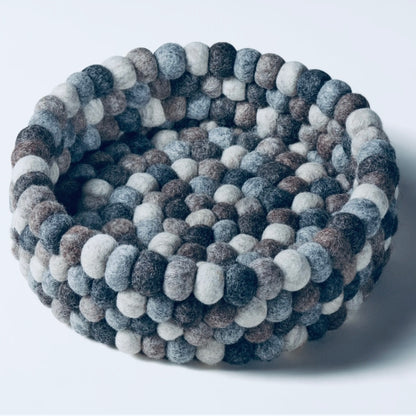 MODWOOL Felt Ball Decor Bowl Multi Natural