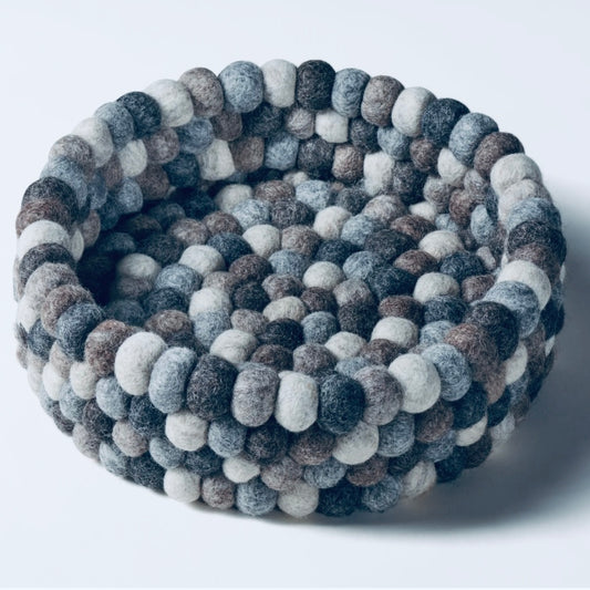 MODWOOL Felt Ball Decor Bowl Multi Natural