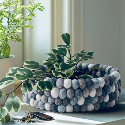 MODWOOL Felt Ball Decor Bowl Multi Natural