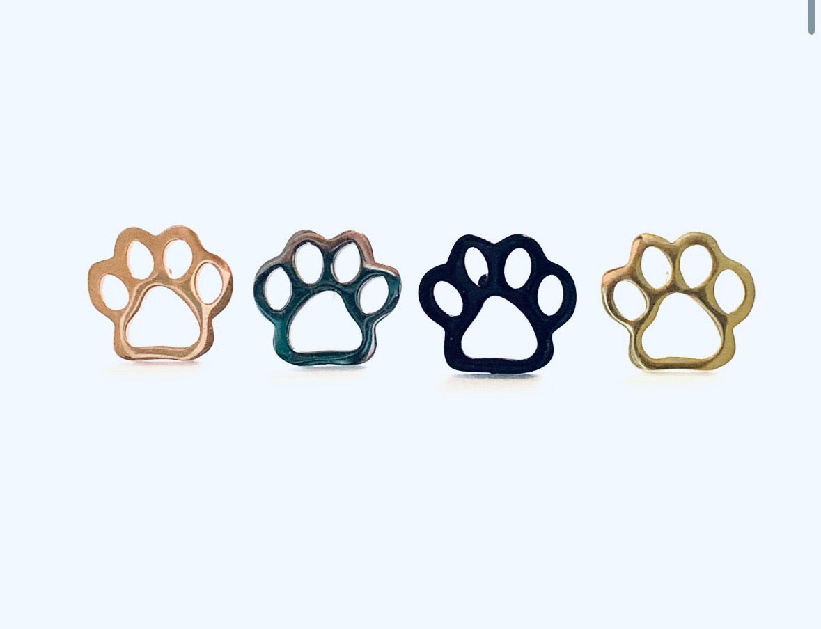 Paw Circle Earrings