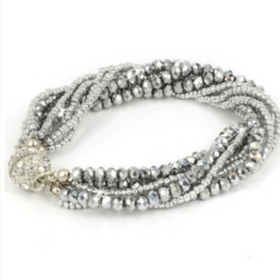 BRACELET CRYSTAL MAGNET SILVER JKB202.SI