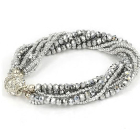 BRACELET CRYSTAL MAGNET SILVER JKB202.SI