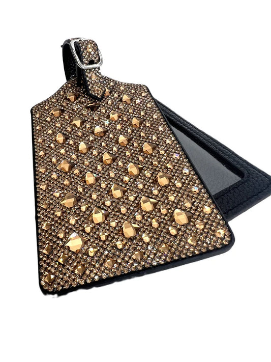Crystal Luggage Tag Gold