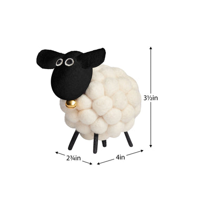 MODWOOL Felt Ball Sheep Decor - White