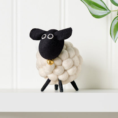 MODWOOL Felt Ball Sheep Decor - White