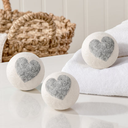 MODWOOL Felt Heart Design Dryer Balls