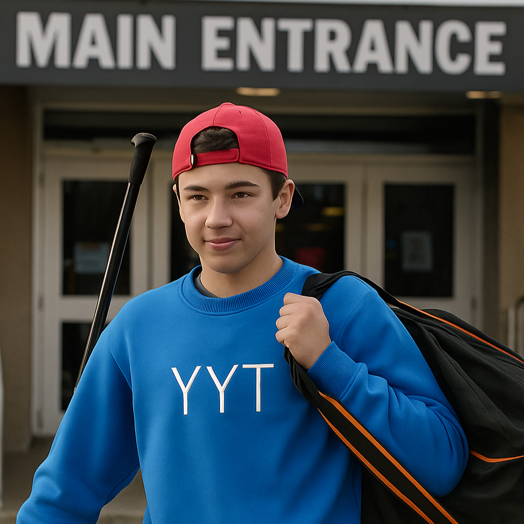 YYT Paradise Blue center logo