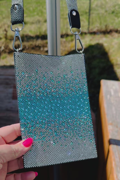 Jacqueline Kent Mariners Cross Phone Purse in Turquoise Wave JKBG118.TU